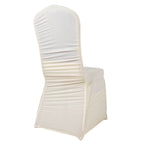 Stretch Spandex Chair Cover Rouge for Banquet Chairs Ivory - Fitted Slip - On Slipcover - Bell Racket Store
