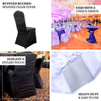 Stretch Spandex Chair Cover Rouge for Banquet Chairs Ivory - Fitted Slip - On Slipcover - Bell Racket Store