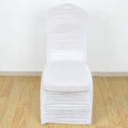 Stretch Spandex Chair Cover Rouge for Banquet Chairs White - Sleek Fitted Slip - On Slipcover for Weddings & Gatherings - Bell Racket Store