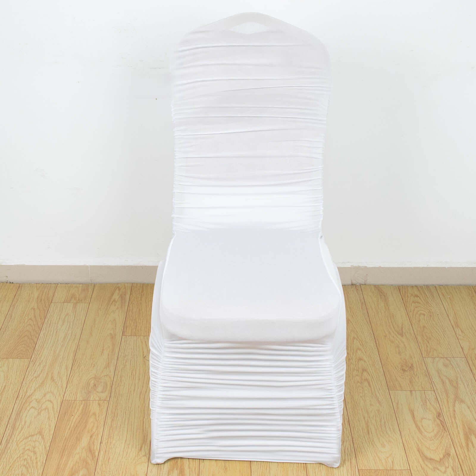 Stretch Spandex Chair Cover Rouge for Banquet Chairs White - Sleek Fitted Slip - On Slipcover for Weddings & Gatherings - Bell Racket Store