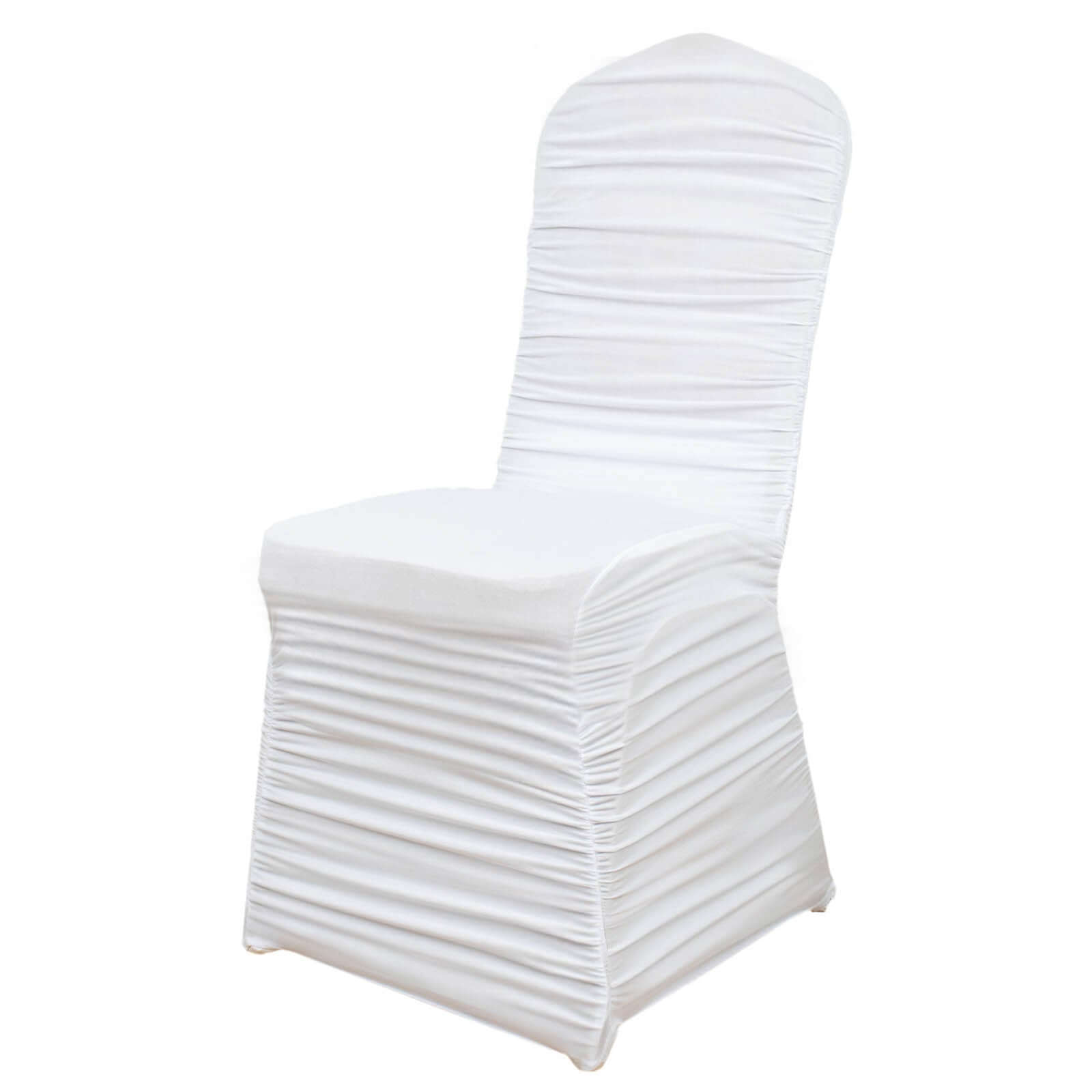 Stretch Spandex Chair Cover Rouge for Banquet Chairs White - Sleek Fitted Slip - On Slipcover for Weddings & Gatherings - Bell Racket Store