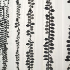 Taffeta Ribbon Sash with 4" Leaf Petal Design Black 50ft - Sophisticated Artificial Fabric Garland for Events