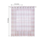 2 Pack White Blush Cabana Print Faux Linen Curtain Panels With Chrome Grommet - 52"x84"