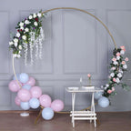 7.5ft Heavy Duty Gold Metal Round Wedding Arch Photo Backdrop Stand