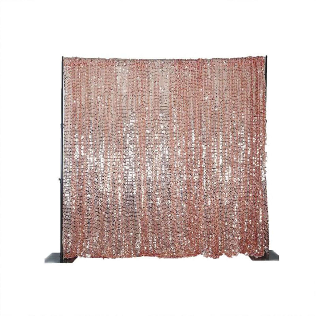 20ftx10ft Blush Big Payette Sequin Event Curtain Drapes, Backdrop Event Panel