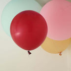 10 Pack 18" Matte Pastel Burgundy Helium or Air Latex Party Balloons