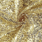 Sequin 132" Round Tablecloth Champagne - Seamless Dazzling Table Cover