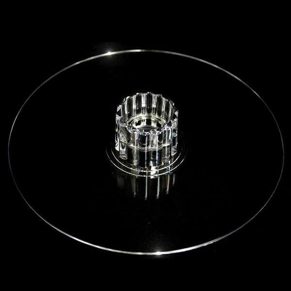 Acrylic Round DIY Cake Stand Plate Clear - Customized Tiered Dessert Display Holder for Treats Appetizers & Snacks 12"