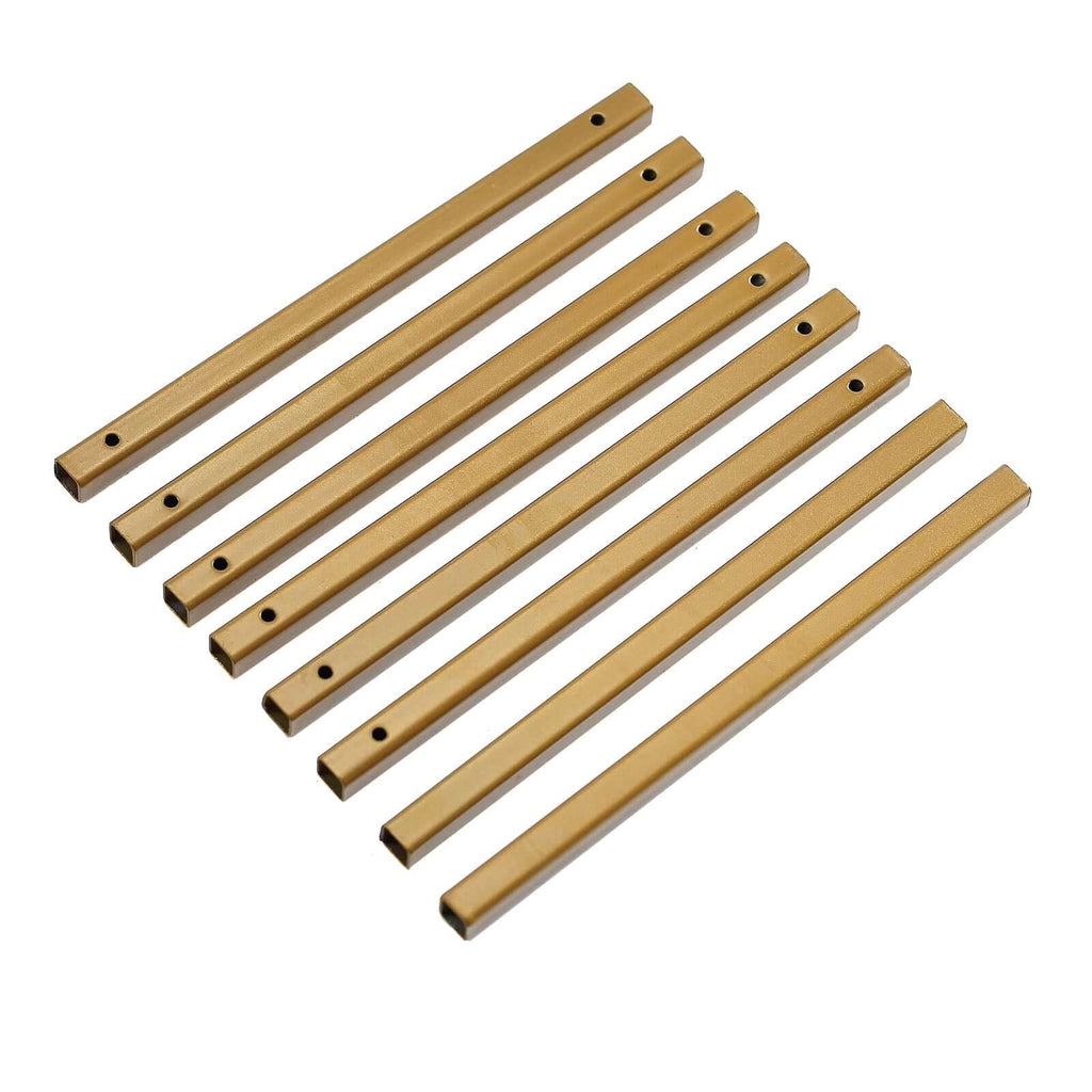 2-Pack Wedding Flower Stand Gold Metal Geometric Column Frame Rectangular - Versatile Floral Pedestal for Sophisticated Arrangements 12"