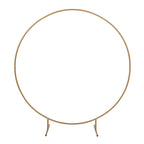 5ft Gold Metal Round Wedding Arch Arbor, Balloon Circle, Flower Frame Backdrop Stand