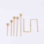 Taper Candle Holder Gold Metal 5-Arm Geometric Candelabra Design - Decorative Piece for Banquets and Celebrations 12"