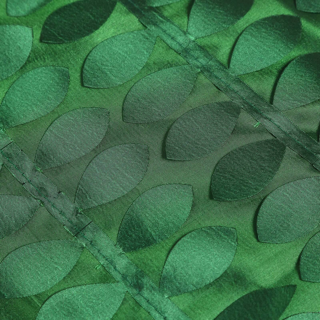 Taffeta 54"x54" Table Overlay Square Tablecloth Green 3D Leaf Petal Table Cover