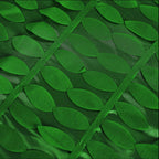 Taffeta 90"x156" Rectangle Tablecloth Green | 3D Leaf Petal Design Seamless Table Cover