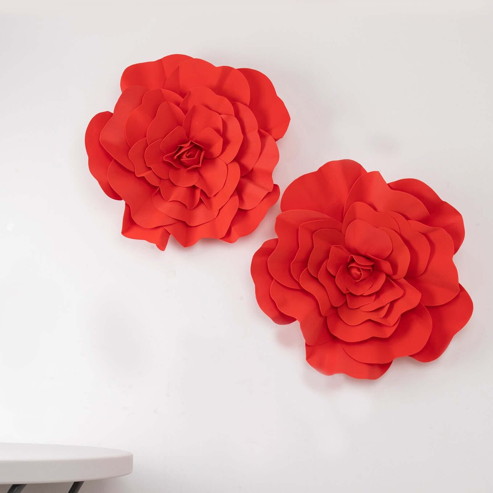 2 Pack 24" Large Red Real Touch Artificial Foam DIY Craft Roses
