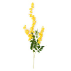 5 Pack 44" Silk Hanging Wisteria Flower Garland Vines in Yellow, 3 Strands in 1 Bush