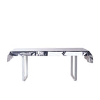 Metallic Foil Tablecloth Rectangle Silver - Decorative Disposable Table Cover 40"x90"