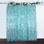 8ftx8ft Turquoise Big Payette Sequin Event Curtain Drapes, Backdrop Event Panel