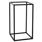 2-Pack Wedding Flower Stand Matte Black Metal Geometric Column Frame Rectangular - Versatile Floral Pedestal for Sophisticated Arrangements 16"