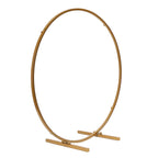 Round Wedding Arch Table Centerpiece Metal Gold - Hoop Wreath Tabletop Decor for Receptions 24"