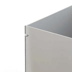 40" Floor Standing Silver Mirror Finish Acrylic Display Box, Pedestal Riser with Interchangeable Lid and Base