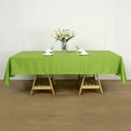 Polyester 60"x102" Rectangle Tablecloth Apple Green - Durable and Stylish Table Cover