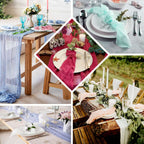 5 Pack Gauze Cheesecloth 24"x19" Napkins Mauve / Cinnamon Rose Reusable Dinner Napkins