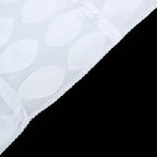 Taffeta 54"x54" Table Overlay Square Tablecloth White | Exquisite 3D Leaf Petal Design for Chic Wedding & Event Decor