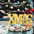 3D Marquee Letter "X" Warm White 5 LED Lights Gold - Chic Light-Up Decor for Events 6"