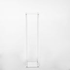 Acrylic Floor Vase Flower Stand with Square Mirror Base Clear - Durable Wedding Column Centerpiece for Events 40"