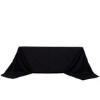 100% Cotton 90"x156" Rectangle Tablecloth Black Linen - Seamless, Soft & Breathable Table Cover