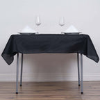 Polyester Square 54"x54" Tablecloth Black - Wrinkle-Resistant & Durable Table Cover for Events