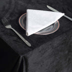 Premium Velvet 90"x156" Rectangle Tablecloth Black - Reusable Soft & Stylish Seamless Table Cover for Sophisticated Weddings & Events