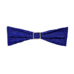 5 Pack Metallic Shimmer Tinsel Spandex Chair Sashes Royal Blue - Durable and Reusable Stretch Chair Bands