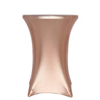 Metallic Spandex 30" Fitted Round Cocktail Table Cover Blush Highboy Tablecloth - Stretch Fit & Water-Resistant