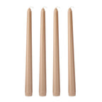 10-Pack Taper Candles Premium Wax Design Beige - Unscented Candles for Upscale Settings 10"