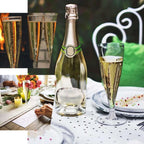 12-Pack Plastic Champagne Flutes Hollow Stem Clear - Lightweight Disposable Glasses for Toasts 5oz