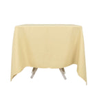 Premium Polyester Square Tablecloth 70"x70" Champagne 220GSM Wrinkle-Resistant Table Cover