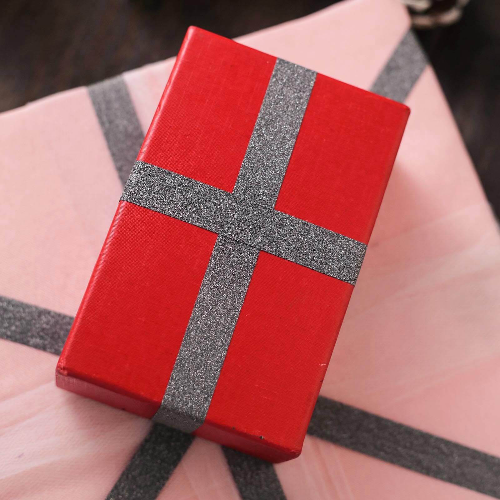 5 Pack 0.5"x5 Yards Charcoal Gray Washi DIY Craft Glitter Tape