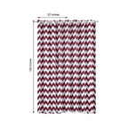 2 Pack White Burgundy Chevron Print Thermal Blackout Window Curtain Grommet Panels, Noise Canceling Curtains - 52"x108"