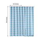 2 Pack White Light Blue Chevron Design Thermal Blackout Curtains With Chrome Grommet Window Treatment Panels - 52"x84"
