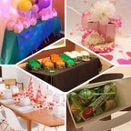 100 Pack 4"x3"x3" Chocolate Brown Tote Party Favor Candy Gift Boxes