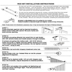 42"-126" Adjustable Curtain Rod Set, Silver, Teardrop Finials