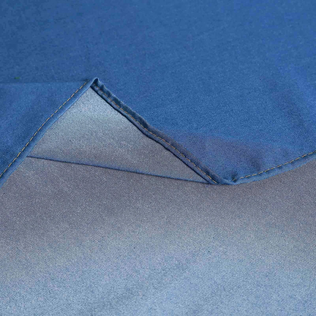 Polyester 90"x132" Rectangle Tablecloth Dark Denim Blue - Seamless Faux Denim Design for Classy Celebrations