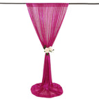 8ftx8ft Fuchsia Sequin Event Curtain Drapes, Backdrop Event Panel