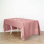 Polyester 60"x126" Rectangle Tablecloth Dusty Rose - Wrinkle-Resistant Table Cover