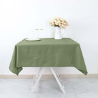 Polyester Square 54"x54" Tablecloth Dusty Sage Green - Wrinkle-Resistant & Durable Table Cover