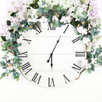 5ft Green Artificial Eucalyptus Leaf, White Cotton Ball Garland Vine