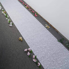36"x50ft White Floral Lace Aisle Runner