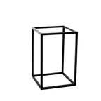 2-Pack Wedding Flower Stand Matte Black Metal Geometric Column Frame Rectangular - Versatile Floral Pedestal for Sophisticated Arrangements 12"