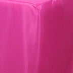 Fitted Polyester 96"x30" Rectangle Tablecloth Fuchsia - Durable and Easy to Maintain Table Cover